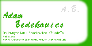 adam bedekovics business card